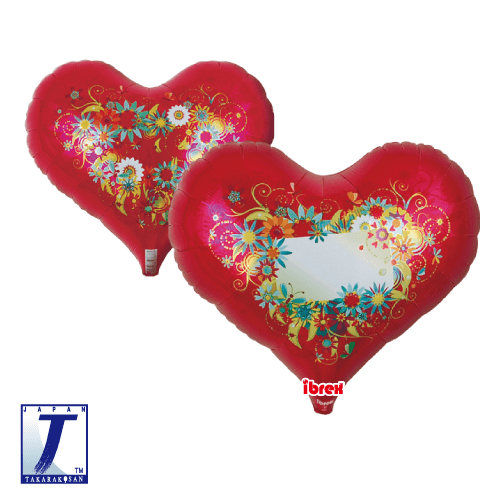 ibrex Jelly Heart 14" Oriental Flower Card PKG
