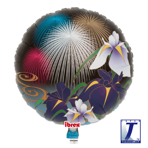 ibrex Round 14" Fireworks & Irises PKG
