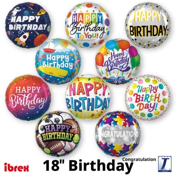 ibrex Round 18" Birthday