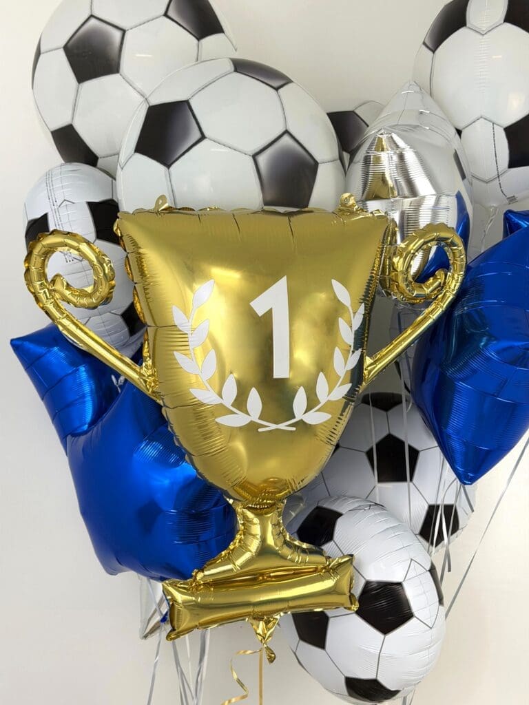 Balloon decoration for soccer game viewing