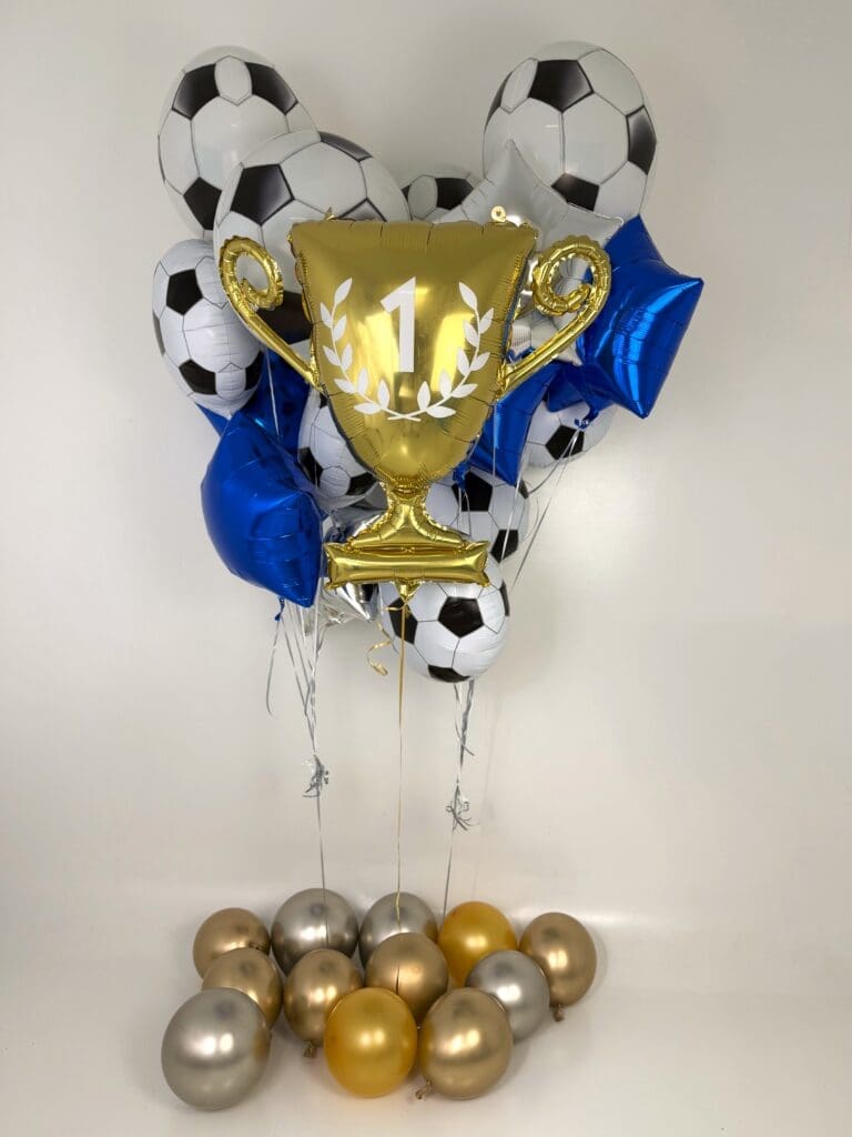 Balloon decoration for soccer game viewing